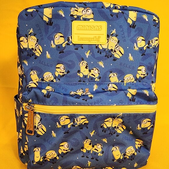 Loungefly Despicable Me Minions All-Over Print Nylon Square Mini Backpack NEW main image 5